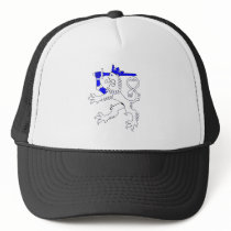 Finnish lion of Finland flag Emblem hats by Funkart Finnish lion of Finland flag Emblem hats