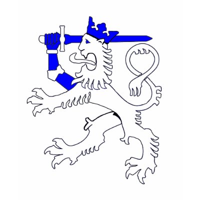 Finnish lion of Finland flag Emblem Shirts by Funkart