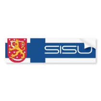 Finnish Sisu/Coat of Arms Bumper Sticker bumper stickers by zacharyjt Finnish Sisu/Coat of Arms Bumper Sticker bumper stickers