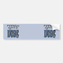 Finnish Spitz DUDE Bumper Sticker
