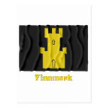 Finnmark waving flag with name post card