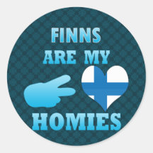 Finns are my Homies Round Stickers