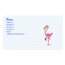 Finny Flamingo Business Card Template