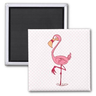 Finny Flamingo Refrigerator Magnets