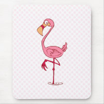 Finny Flamingo mousepads by BisforBirds Finny Flamingo mousepads
