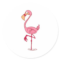 Finny Flamingo stickers