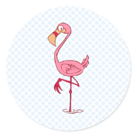 Finny Flamingo Stickers