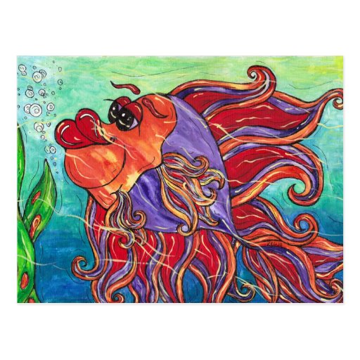 Finny the Fighting Fish Postcard