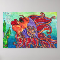 Finny the Fighting Fish Print