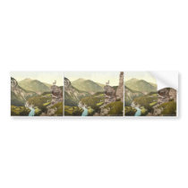 Finstermunz Road showing chamois, Tyrol, Austro-Hu Bumper Stickers