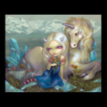 Fiona and the Unicorn ART PRINT ice fairy