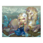 Fiona and the Unicorn ART PRINT ice fairy