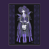 Fiona Purple Gothic Couture Fairy Postcard postcards