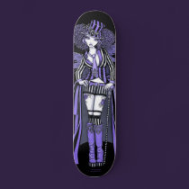 Fiona Purple Steampunk Couture Fairy Skate Deck skateboards