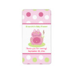 Fiona the Pink Frog Miniature Candy Wrappers Custom Address Labels