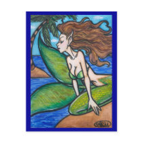 Fionn Mermaid Postcard by ElfWitch Fionn Mermaid Postcard