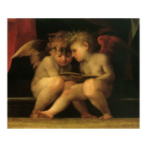 Fiorentino's Two Cherubs Reading posters by MasterpieceCafe Fiorentino's Two Cherubs Reading posters