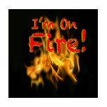 fire1I'm on Fire Ladies Black T-Shirt