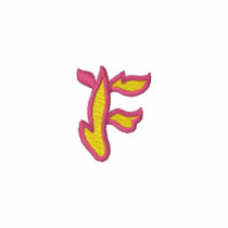 Fire #1 Letter F embroidered shirts