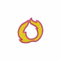 Fire #1 Letter O embroidered shirts
