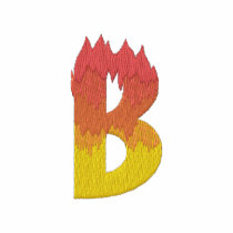 Fire #2 Letter B embroidered shirts by ZazzleEmbroidery Fire #2 Letter B embroidered shirts