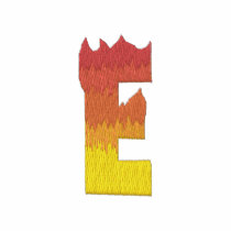 Fire #2 Letter E embroidered shirts by ZazzleEmbroidery Fire #2 Letter E embroidered shirts