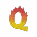 Fire #2 Letter Q embroidered shirts