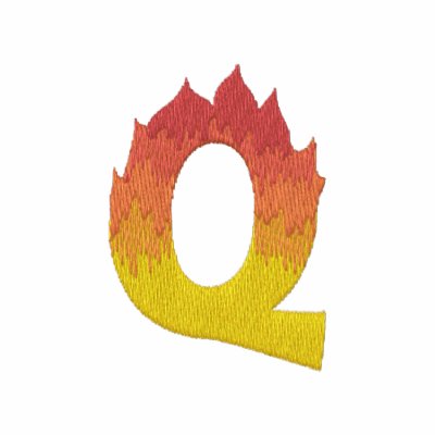 Fire #2 Letter Q Embroidered Track Jacket by ZazzleEmbroidery