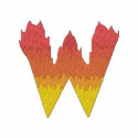 Fire #2 Letter W embroidered shirts by ZazzleEmbroidery Fire #2 Letter W embroidered shirts
