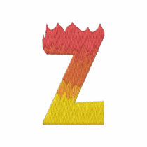 Fire #2 Letter Z embroidered shirts by ZazzleEmbroidery Fire #2 Letter Z embroidered shirts