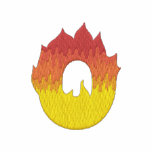 Fire #2 Number 0 embroidered shirts