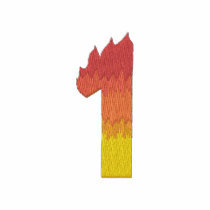 Fire #2 Number 1 embroidered shirts by ZazzleEmbroidery Fire #2 Number 1 embroidered shirts