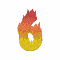 Fire #2 Number 6 embroidered shirts by ZazzleEmbroidery Fire #2 Number 6 embroidered shirts