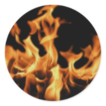 Fire-A Round Sticker