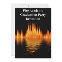Fire Academy Graduation Party Invitation Fireman