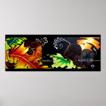 Fire and Bliss - Miami Glass Block Print