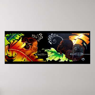 Fire and Bliss - Miami Glass Block Print by haitianart