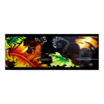 Fire and Bliss - Ocean Drive Glass posters