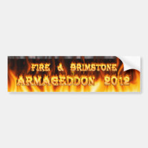 Fire and brimstone fire and red marble. bumper stickers