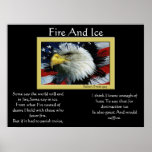 Fire And Ice Bald Eagle 4th Of July Posters 11