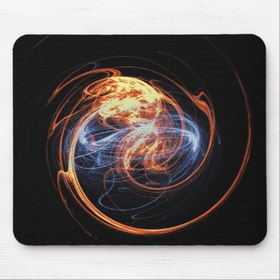 Fire and Ice Mousepad by artistshahan79