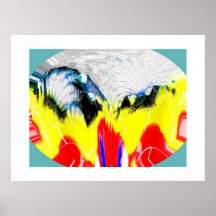 Fire and melting ice poster