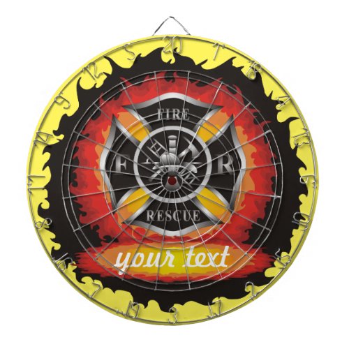 Fire and Rescue Personalized Dart Boards