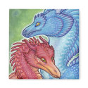 Fire and water dragons magnet magnet