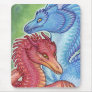 Fire and water dragons mousepad