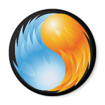 FIRE AND WATER FRIDGE MAGNET
