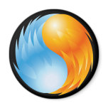 FIRE AND WATER FRIDGE MAGNET