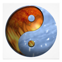 Fire and Water Yin and Yang Symbol Photo