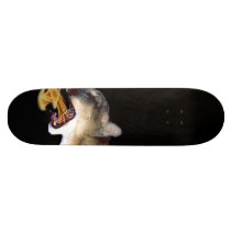 "Fire breathing" cougar skateboard