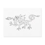 Fire breathing Dragon Illustration Post Card